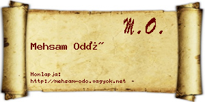 Mehsam Odó névjegykártya